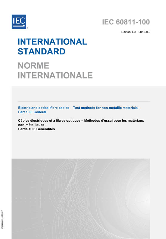 Cover IEC 60811-100:2012